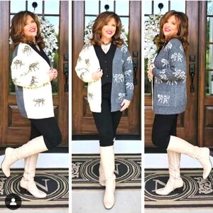 Fun two tone cardi